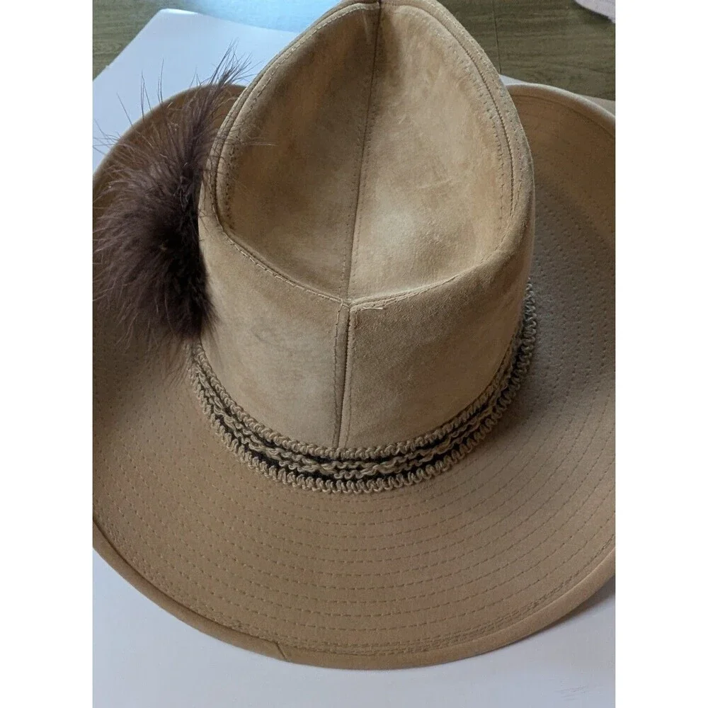 Vintage Resistol  7 1/4 Self Conforming Cowboy Hat Western Brand Suede Tan